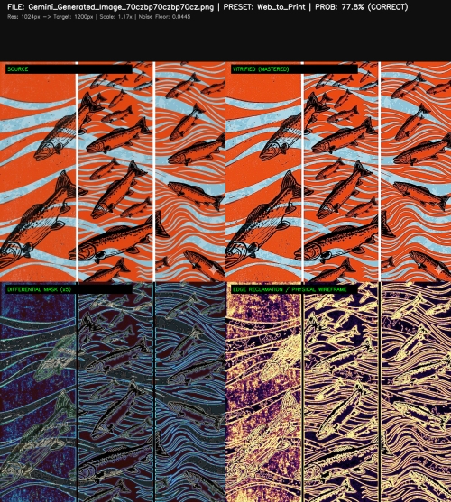 Differential Mask and Edge Reclamation - Fish Pattern